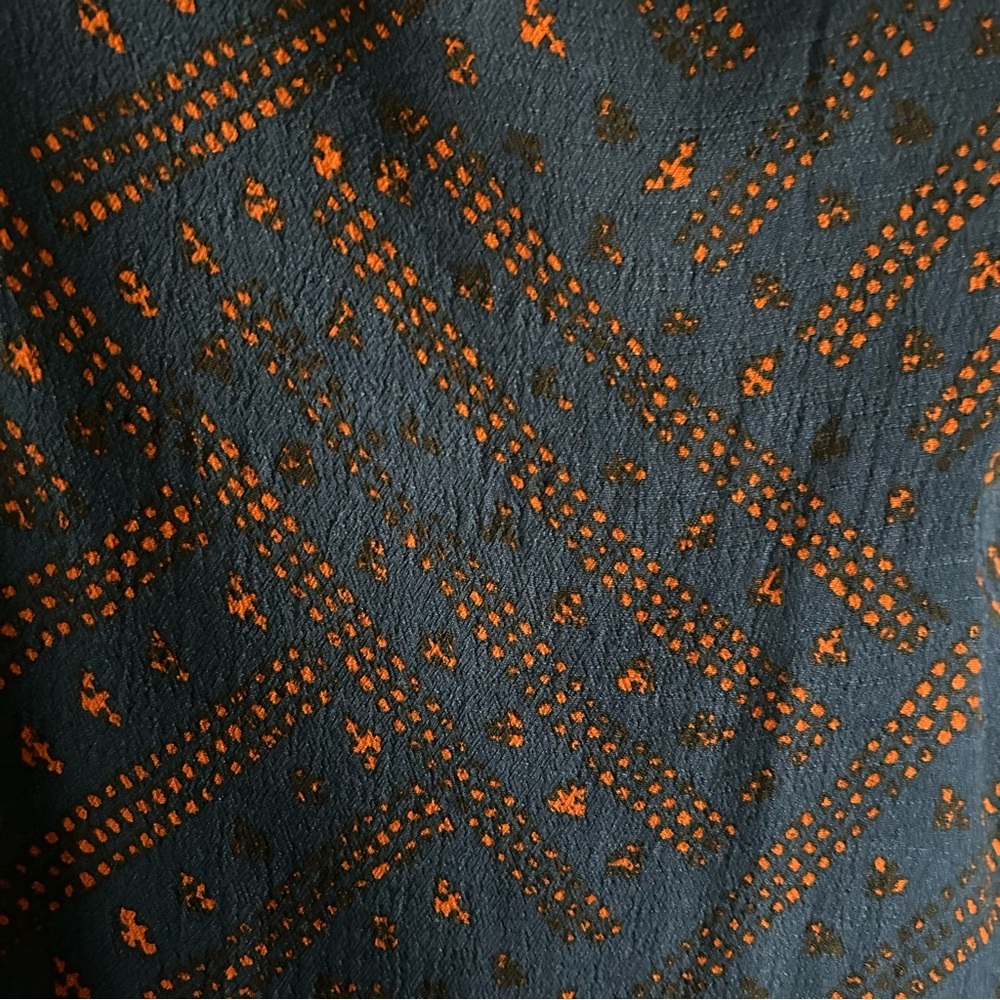 Free People Navy and Rust Geometric Tank Top, Size Small - Picture 4 of 5